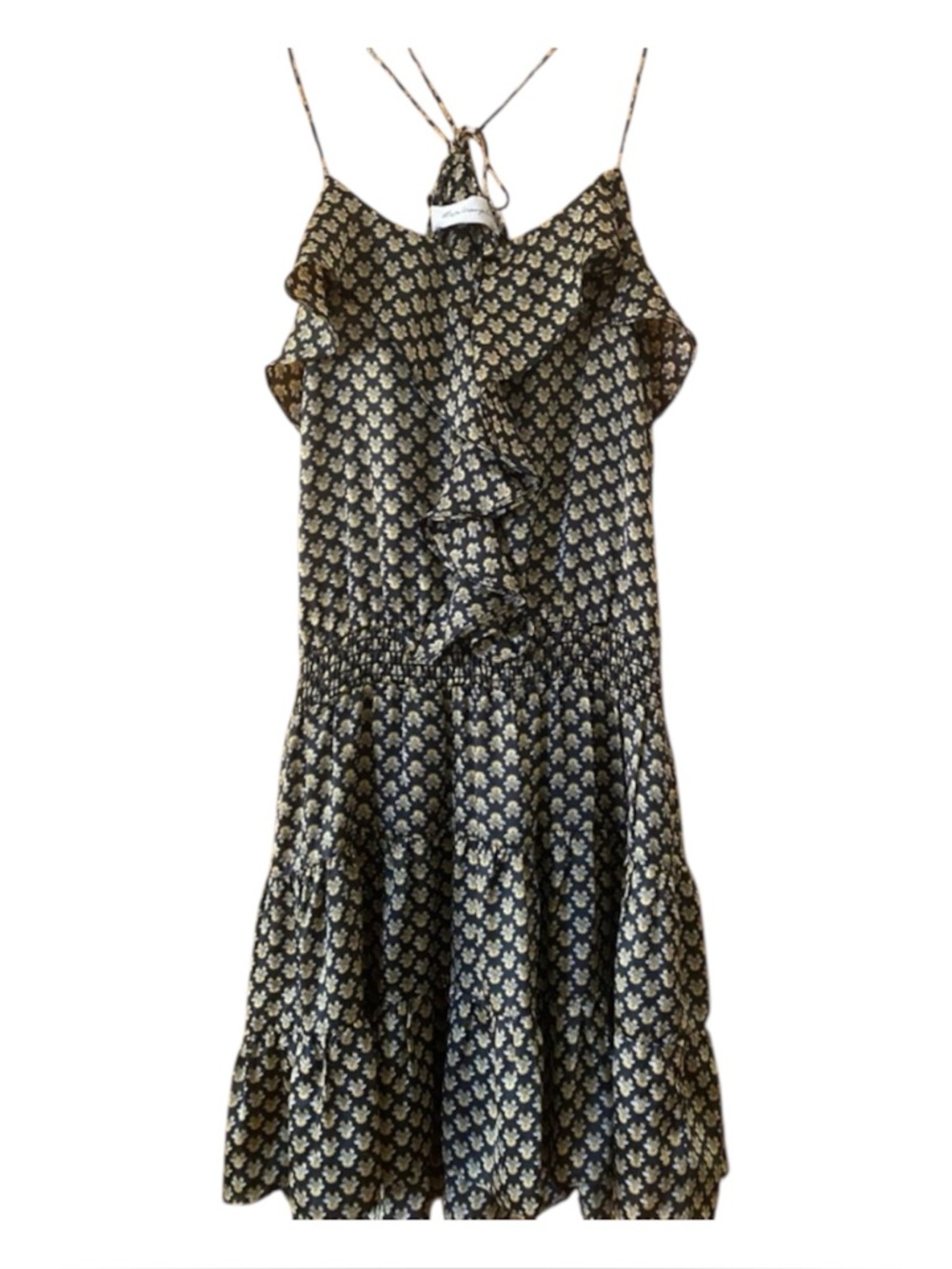 Tbags Los Angeles Floral Ruffle Tiered Mini Dress Petite S Boho Cottagecore